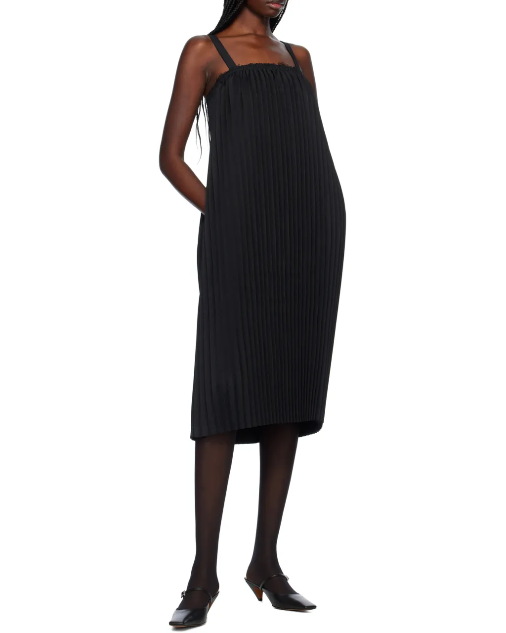 Gabardine Midi Dress