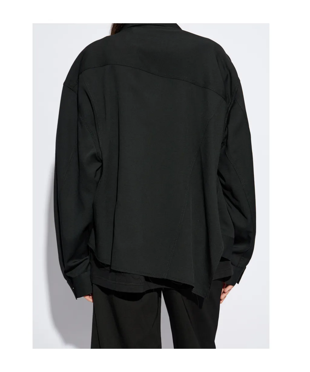 Oversized Asymmetric Hem Shirt