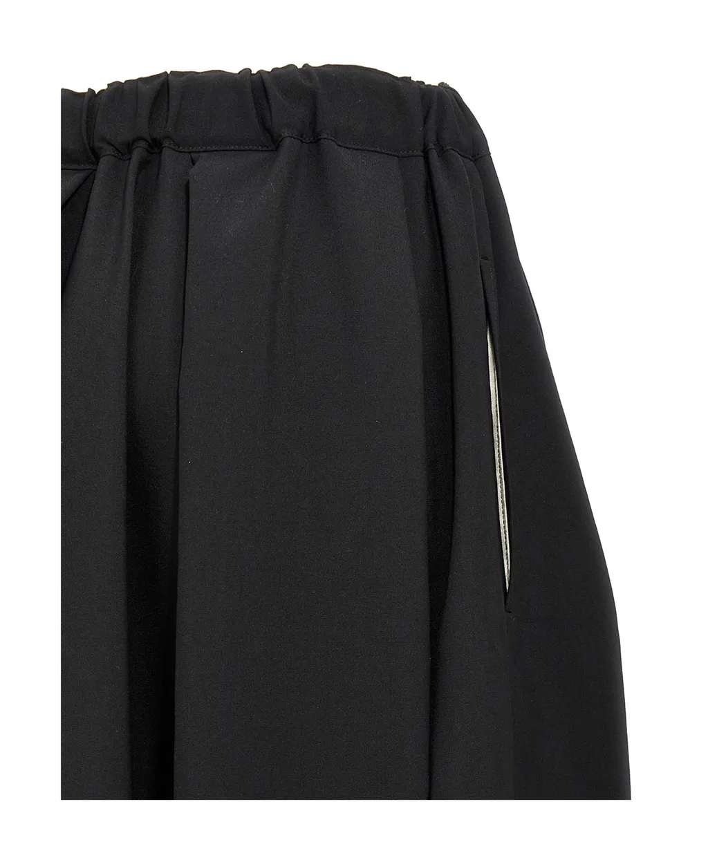 Wide Leg Pleated Trousers