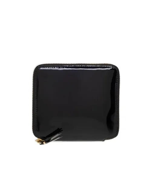 Wallet Patent Polka Dot Zipped Wallet