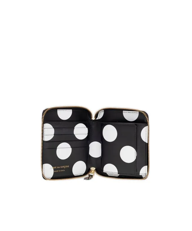Wallet Patent Polka Dot Zipped Wallet