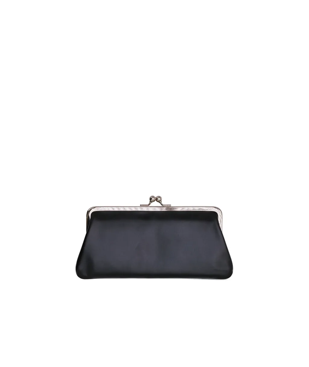 Comme Des Garons Wallet Logo-Printed Kiss-Clasp Purse