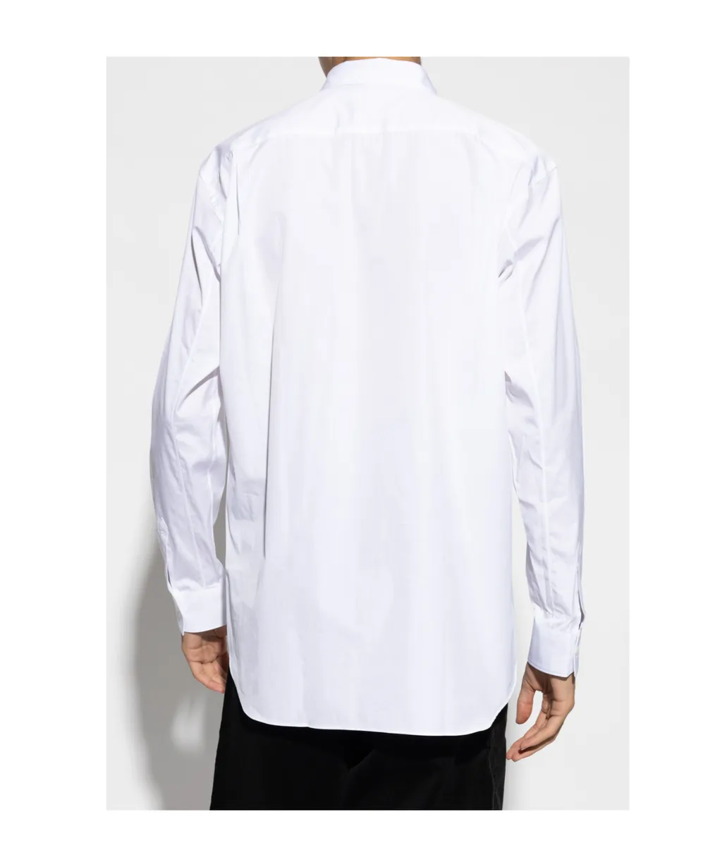Shirt Curved Hem Buttoned Shirt