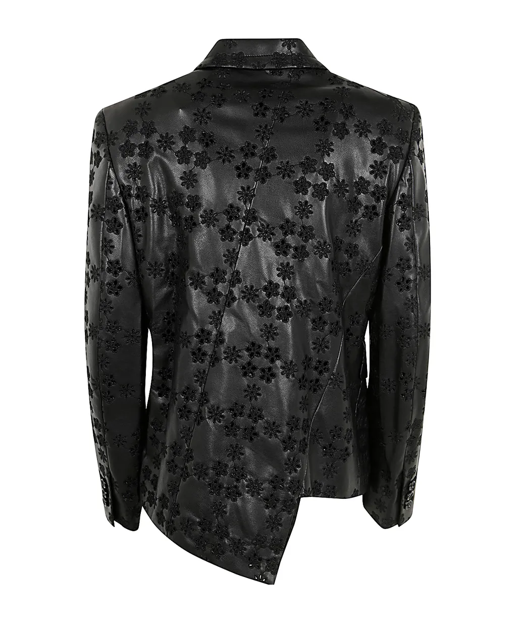 Embossed Asymmetric Blazer
