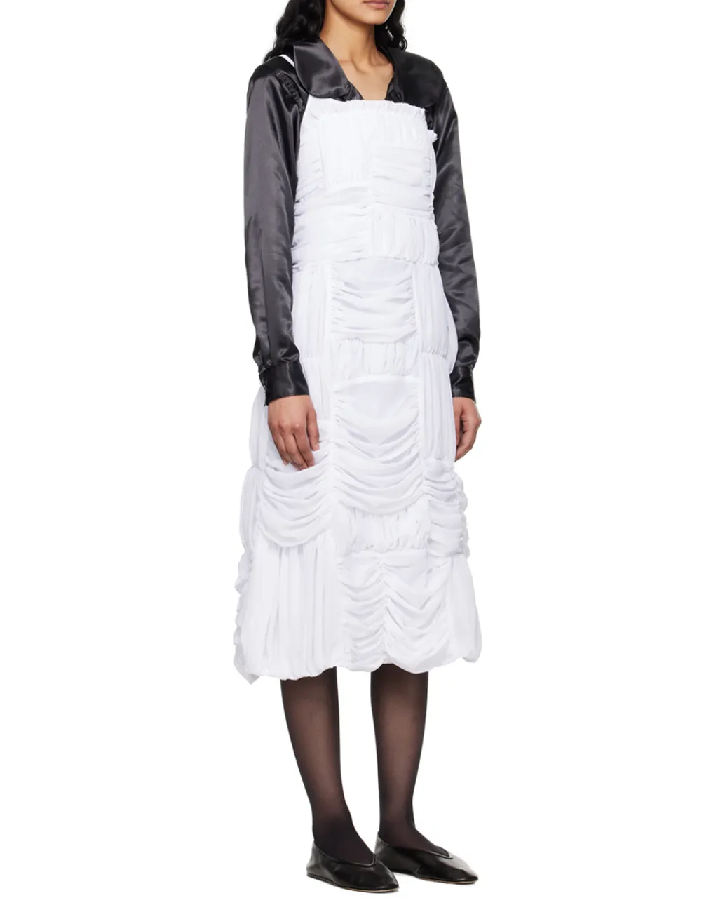 Pleated Mid-Length Dress