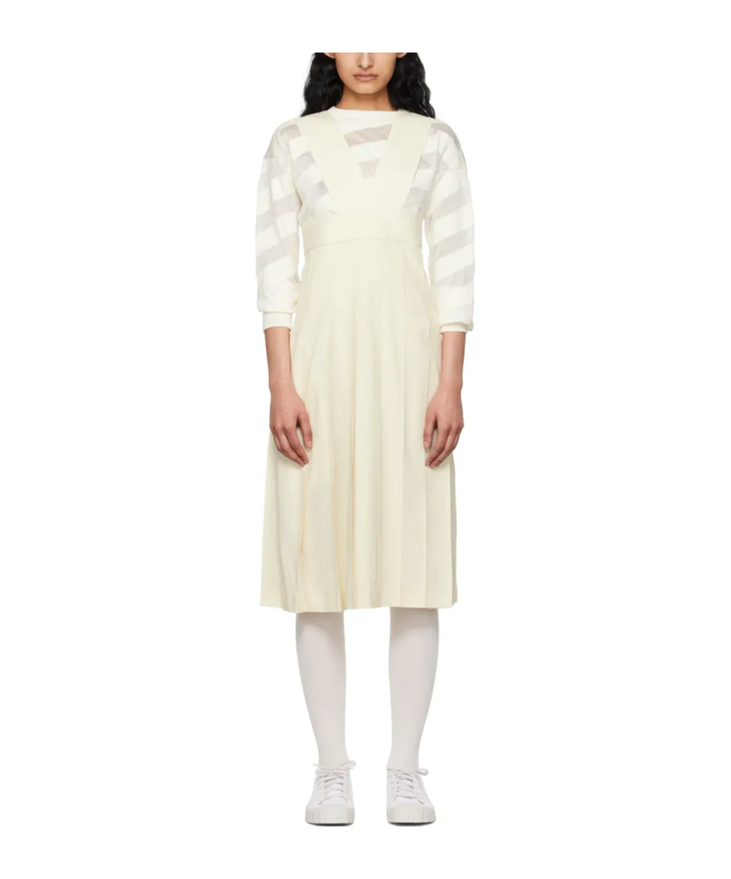 Pleated Mid-Length Dress