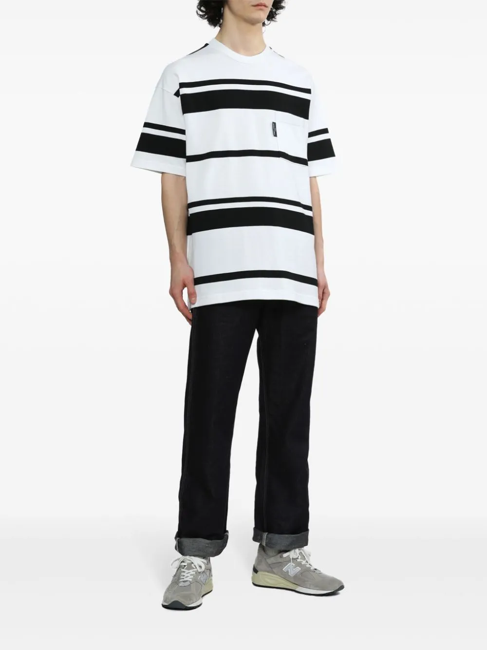 Open-Necked Black Shirt