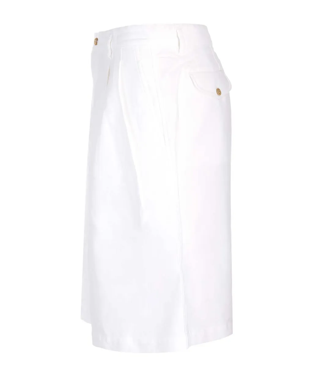 Shirt Knee-Length Twill Shorts
