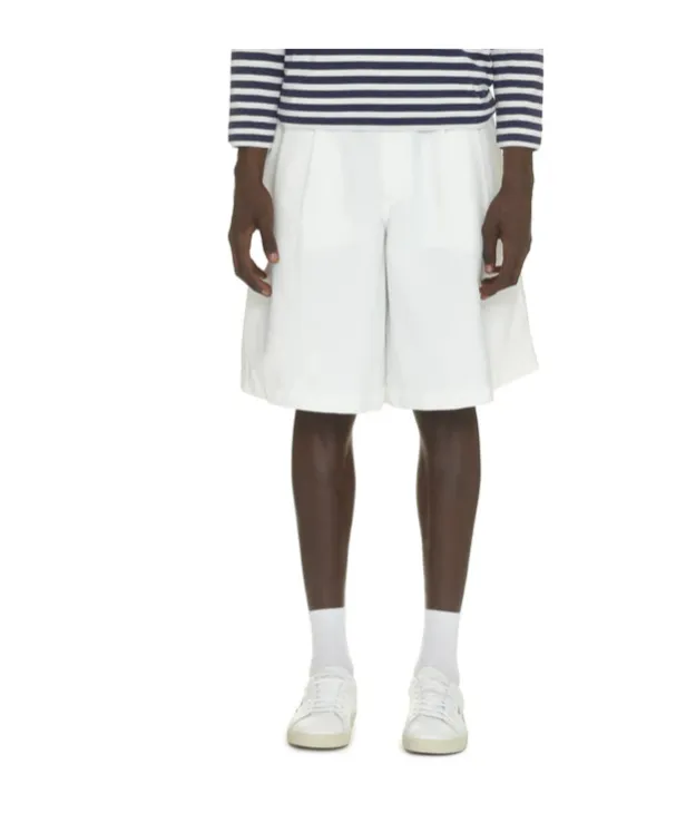 Shirt Knee-Length Twill Shorts