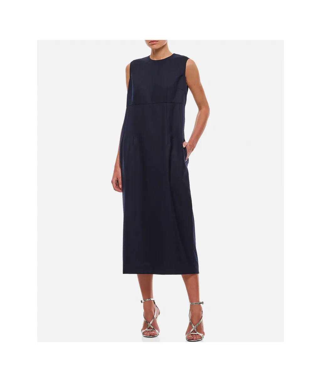 Round-Neck Sleeveless Midi Dress
