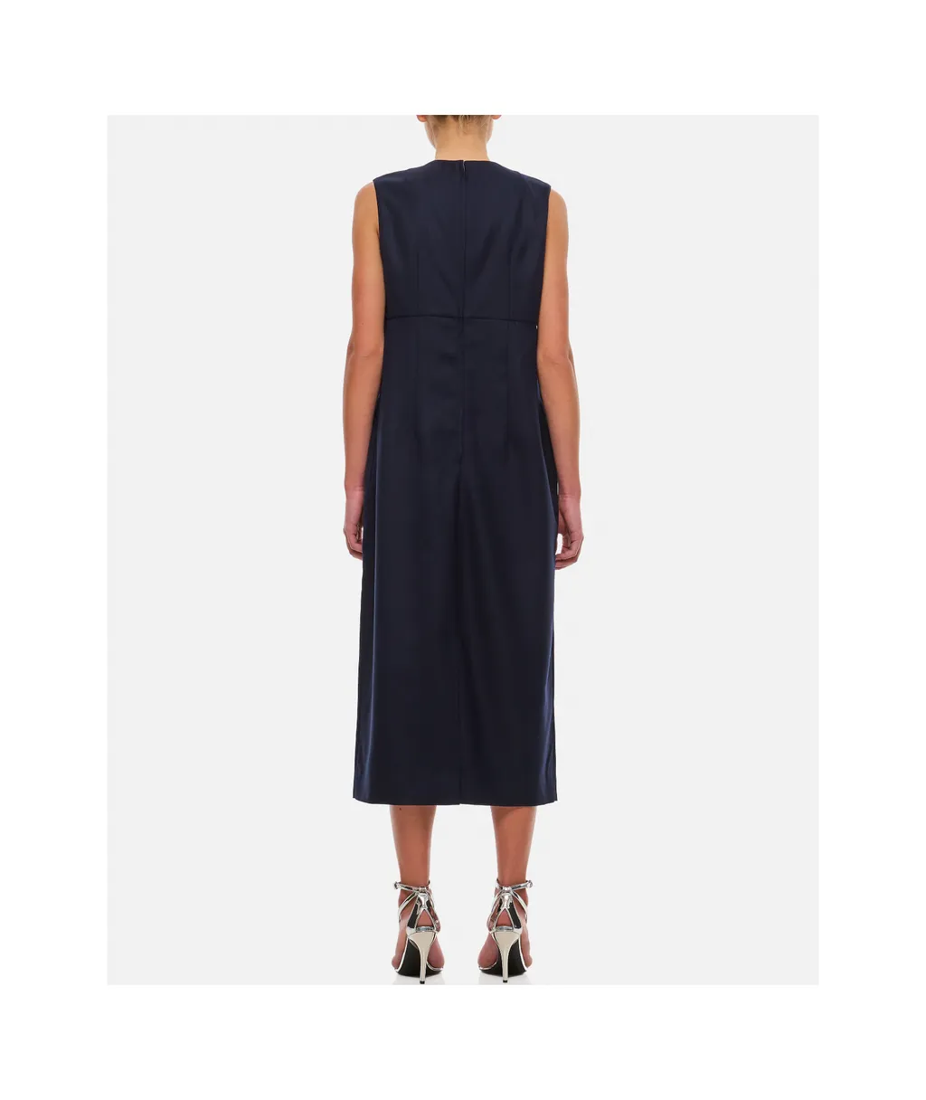 Round-Neck Sleeveless Midi Dress