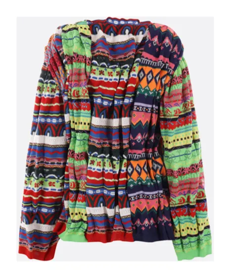 Long-Sleeved Contrasting Sweater