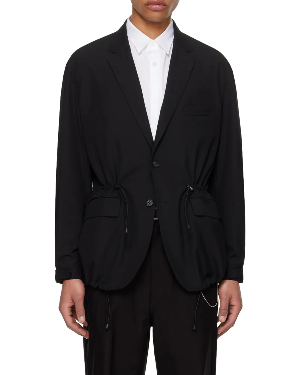 Single Breasted Drawstring Blazer