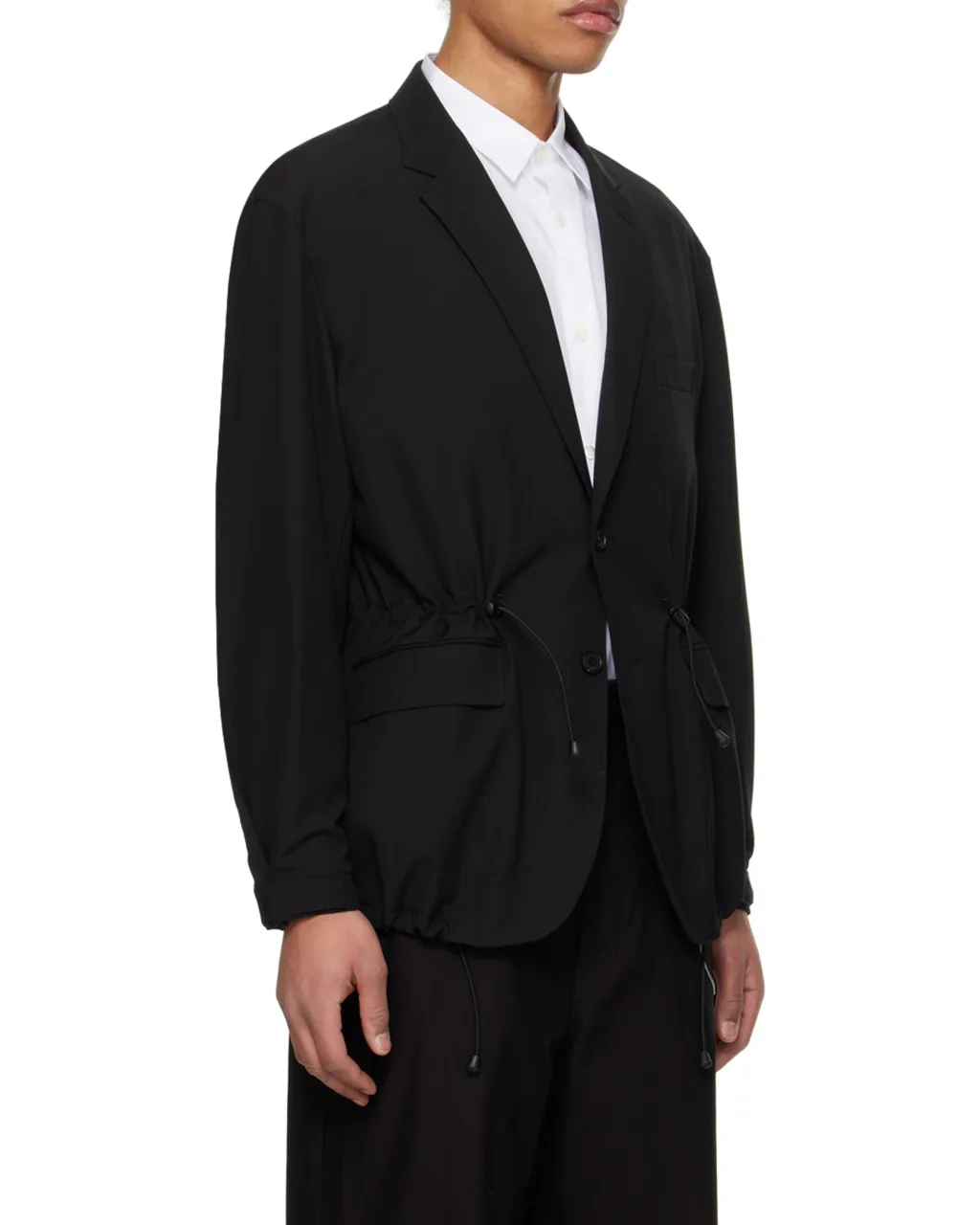 Single Breasted Drawstring Blazer
