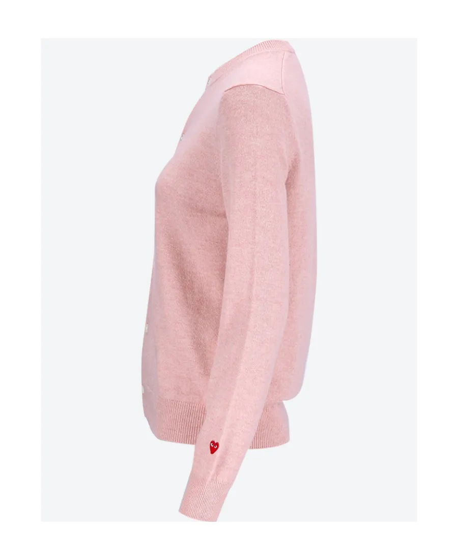 Play Heart Patch Buttoned Cardigan
