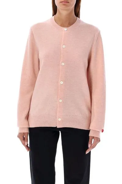 Play Heart Patch Buttoned Cardigan