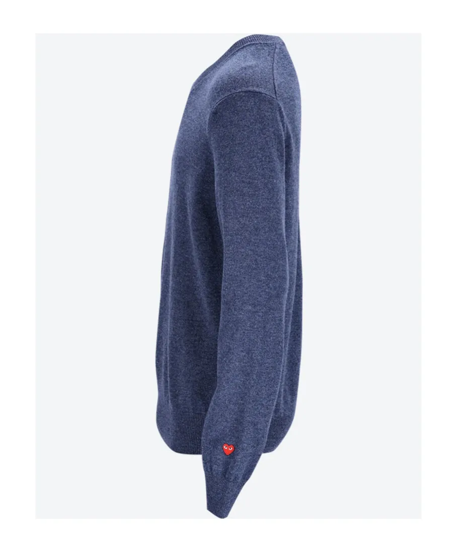 Play Heart Patch V-Neck Jumper
