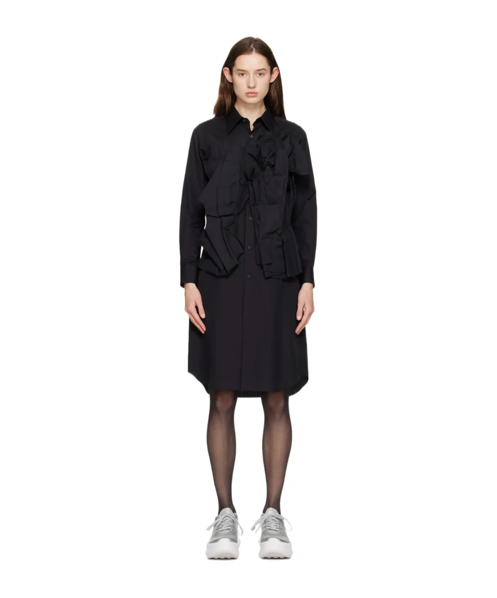 Medium-Length Dress With Lotus Leaf Edge