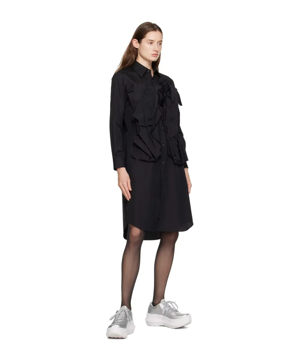 Medium-Length Dress With Lotus Leaf Edge