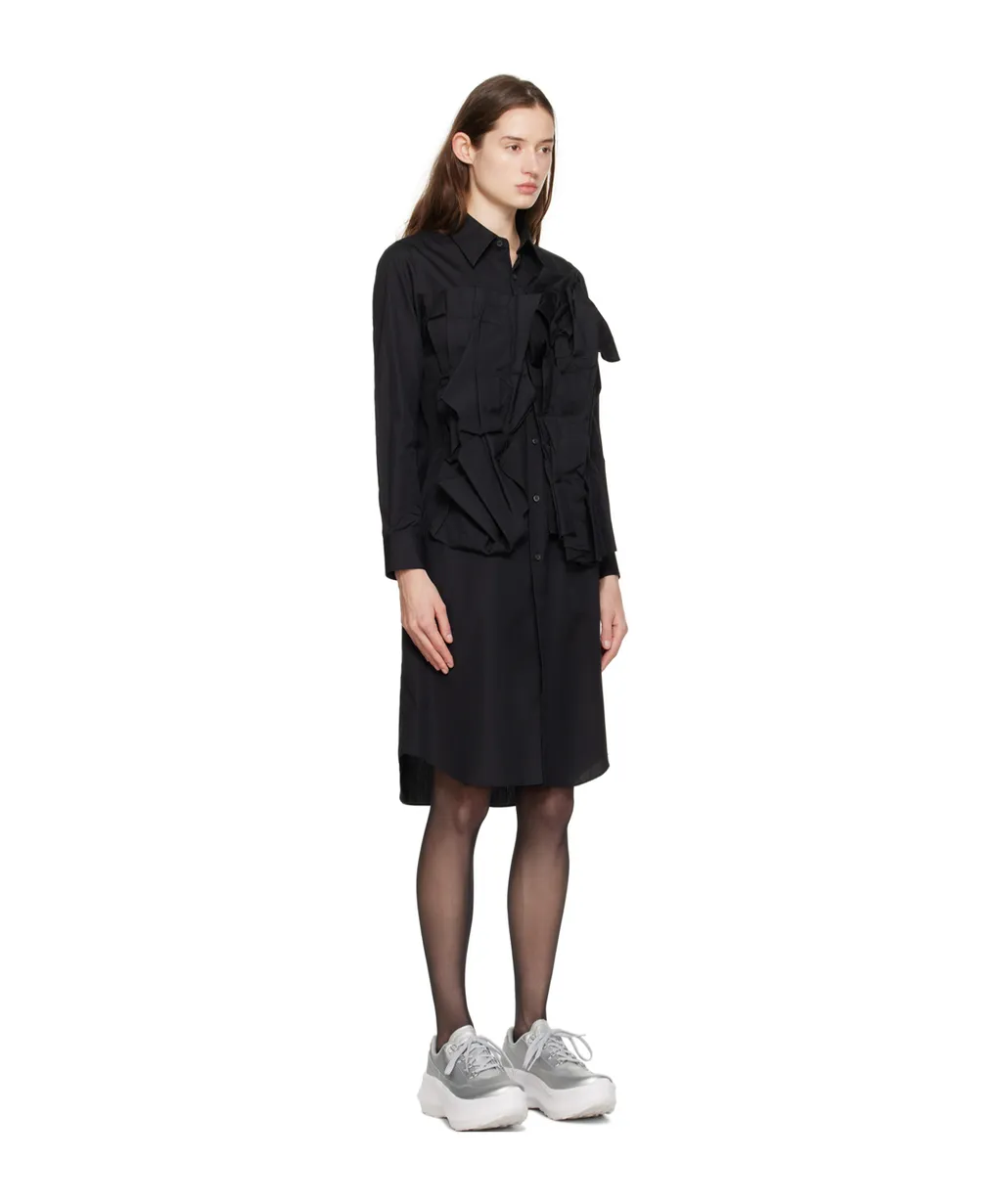 Medium-Length Dress With Lotus Leaf Edge