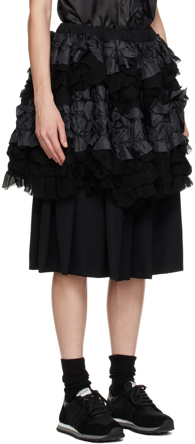 Half Skirt With Lotus Leaf Edge Details