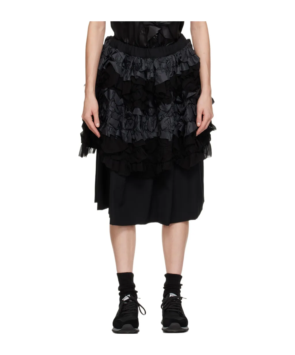Half Skirt With Lotus Leaf Edge Details