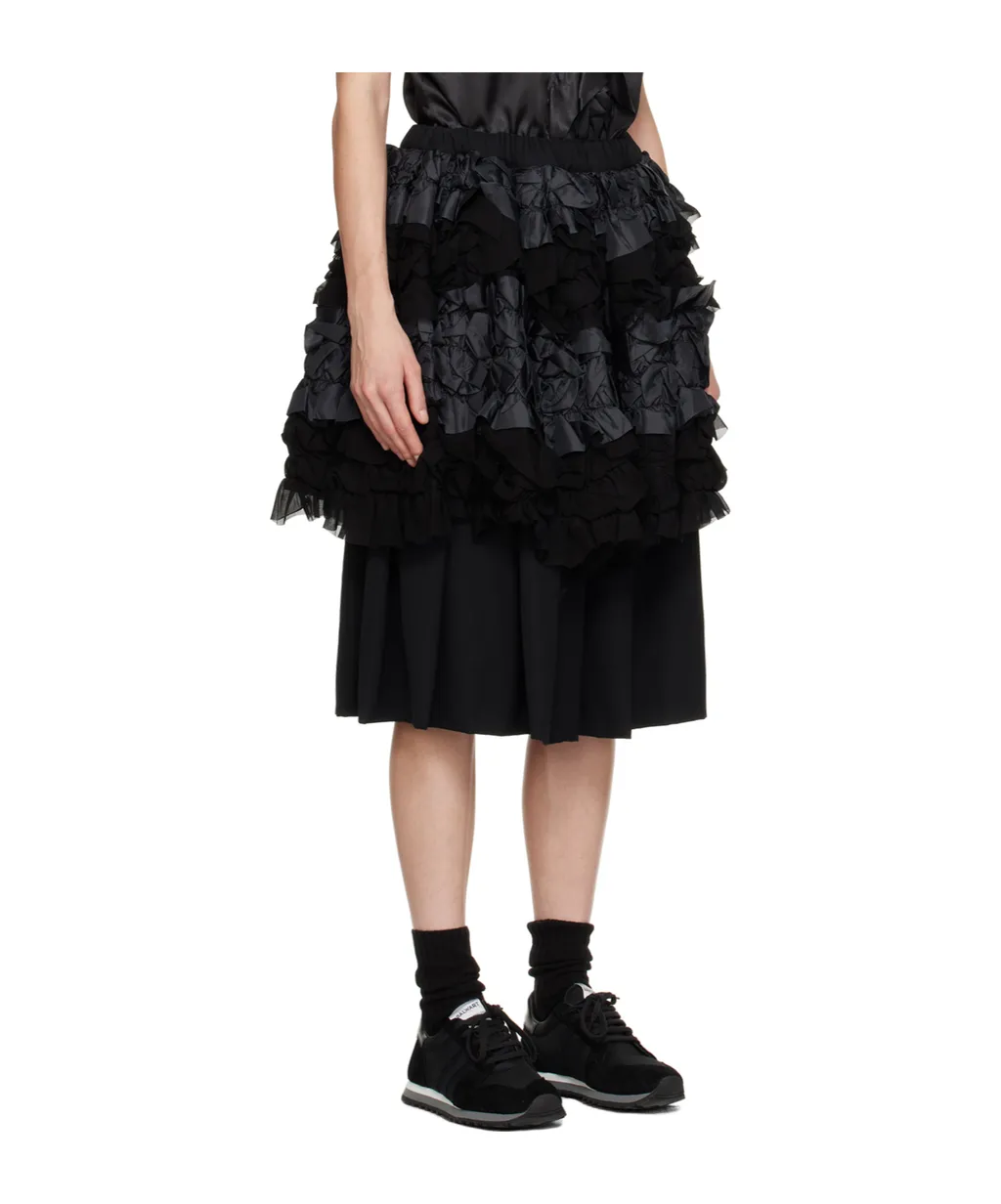 Half Skirt With Lotus Leaf Edge Details