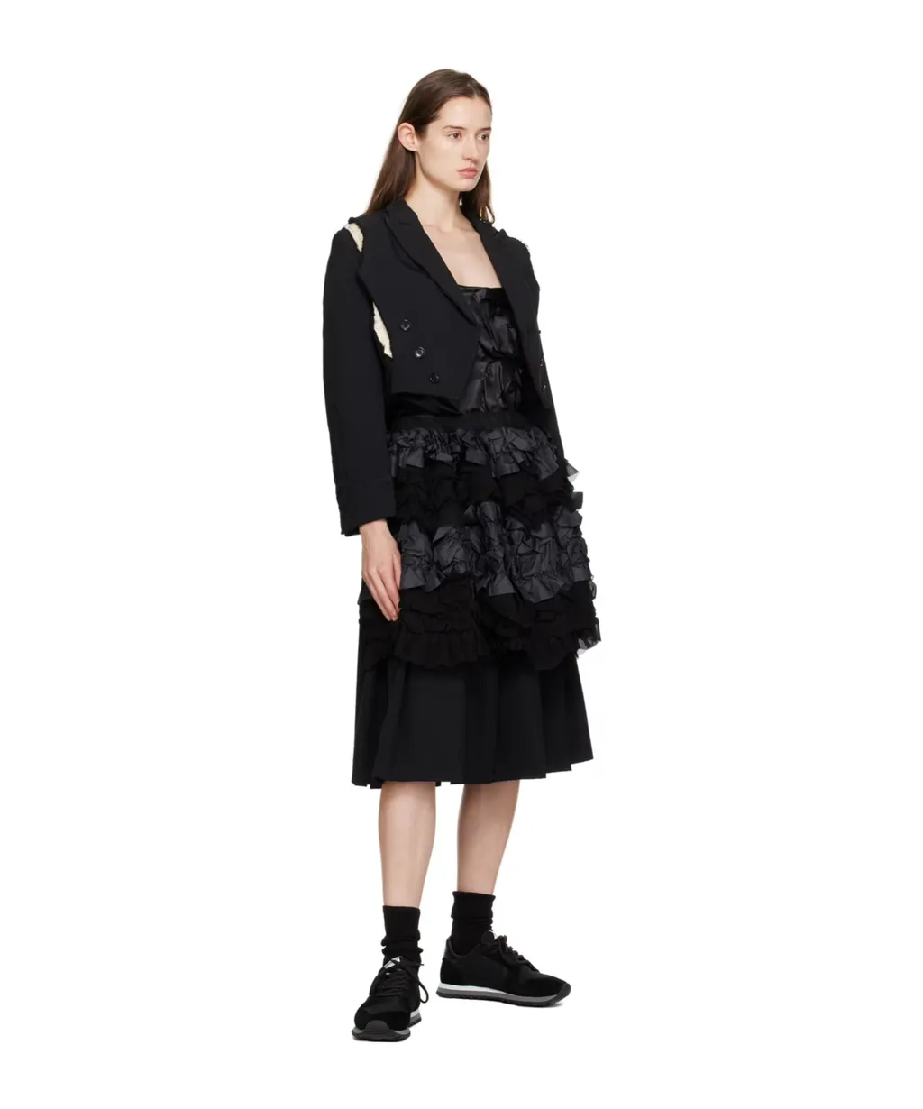 Half Skirt With Lotus Leaf Edge Details