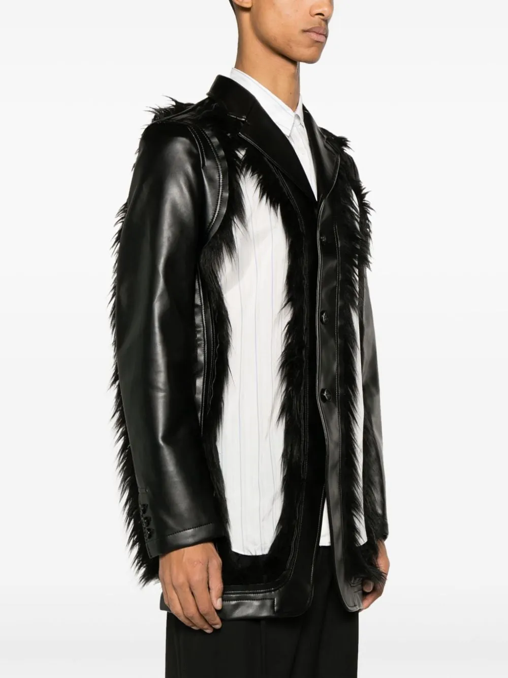 Cut-Out Single-Breasted Blazer