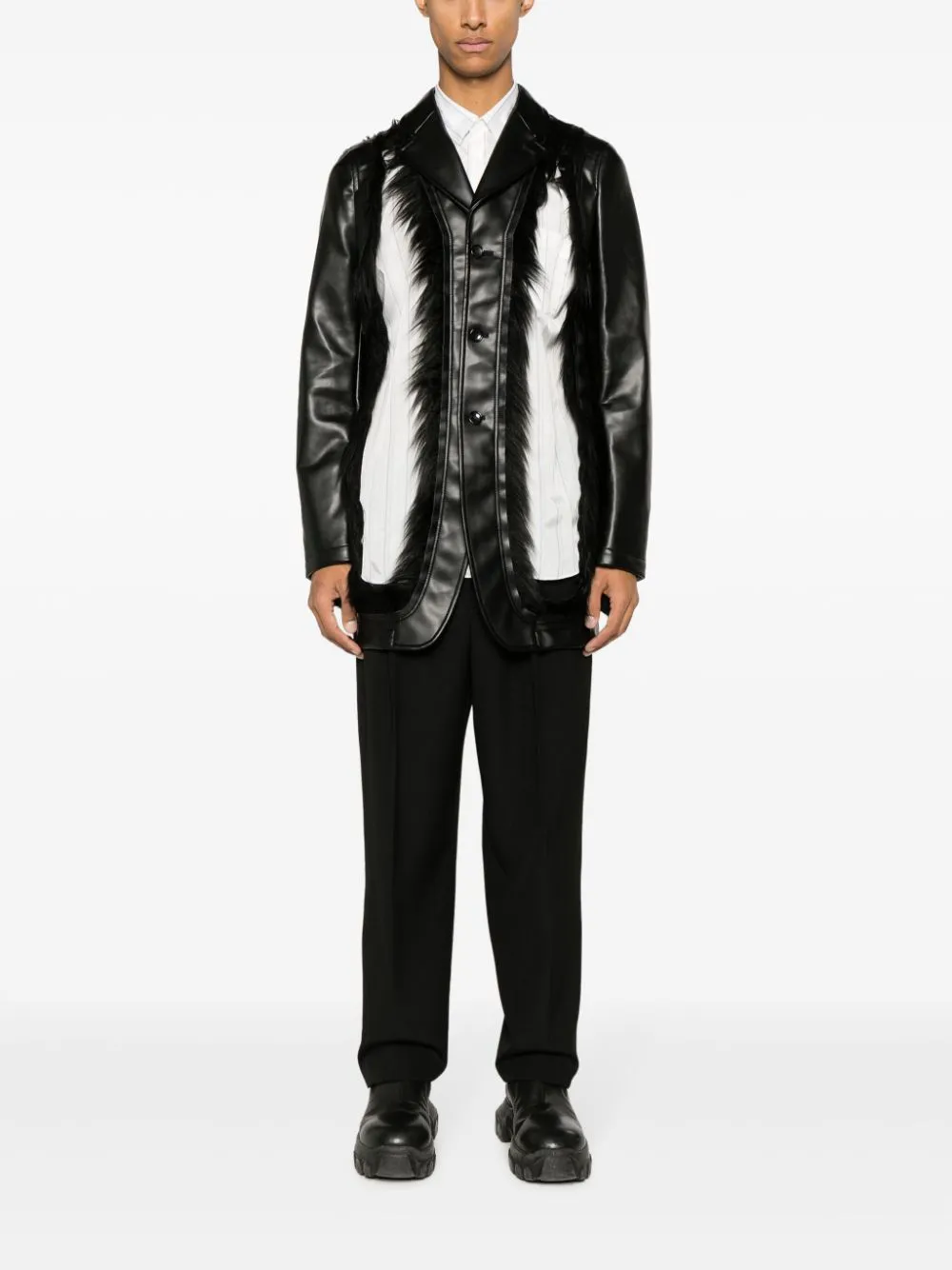 Cut-Out Single-Breasted Blazer