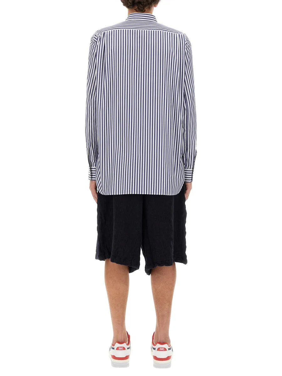 Striped Layered Asymmetric Shirt