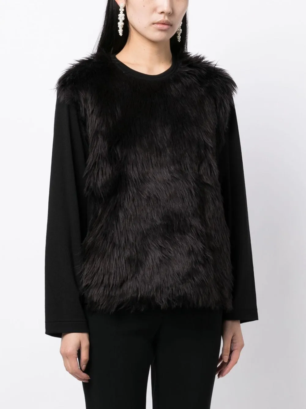 T-Shirt With Round Neck And Long Sleeves