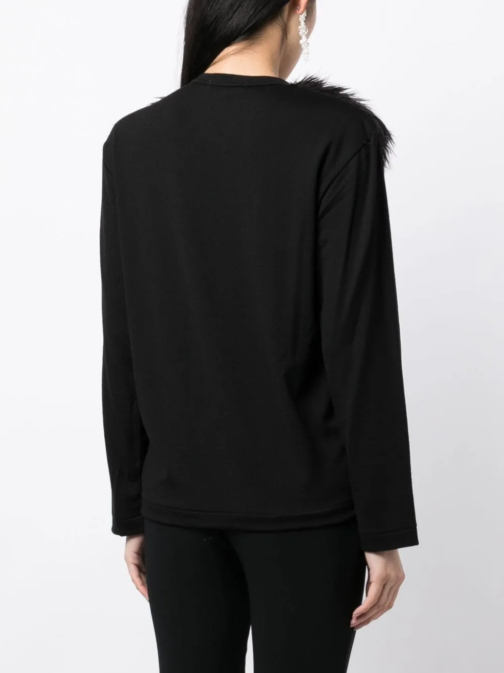 T-Shirt With Round Neck And Long Sleeves