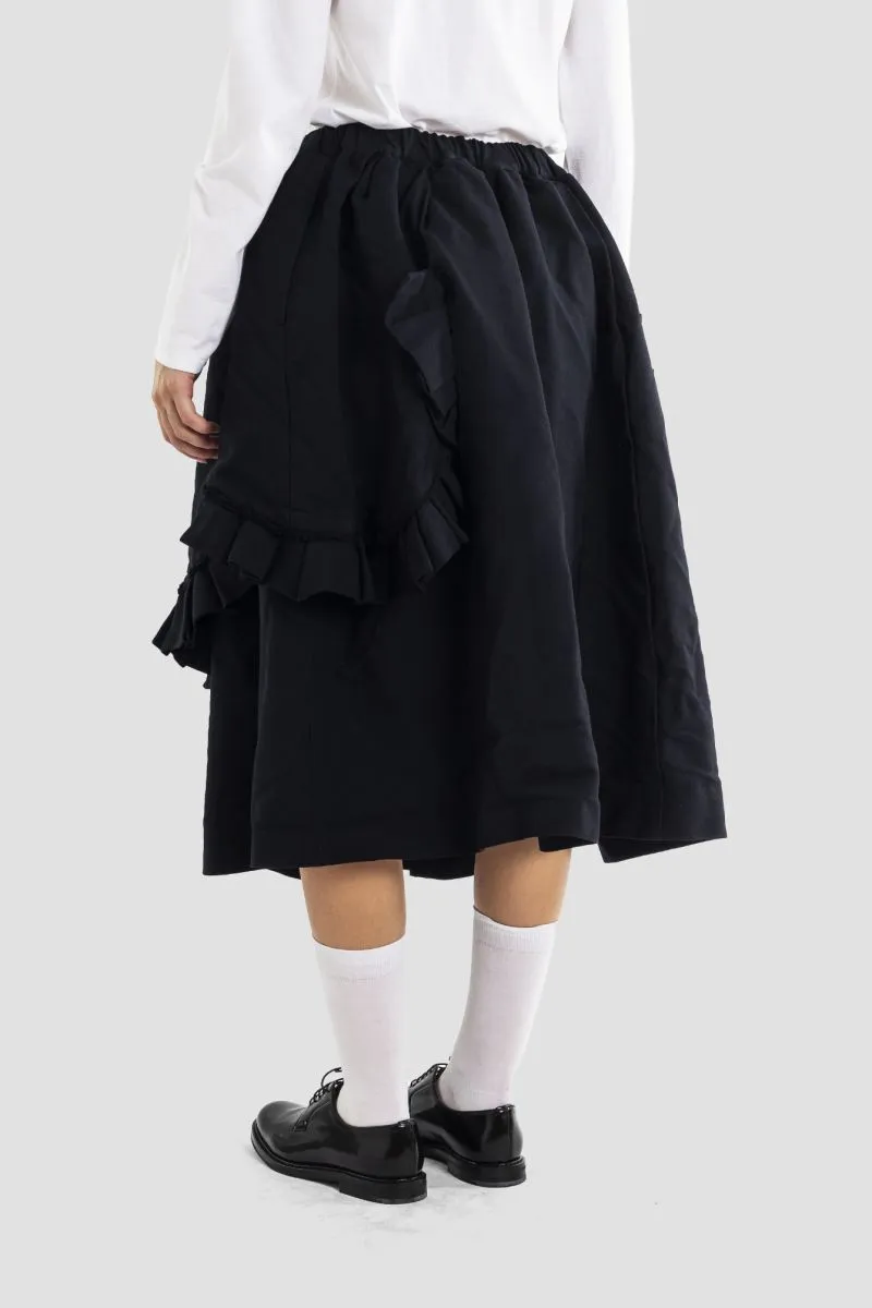 Half Skirt With Lotus Leaf Edge