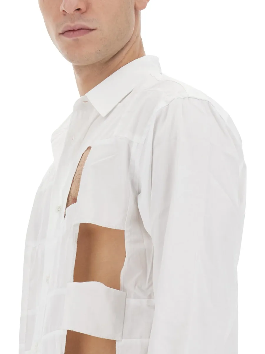 Shirt Cut-Out Buttoned Shirt