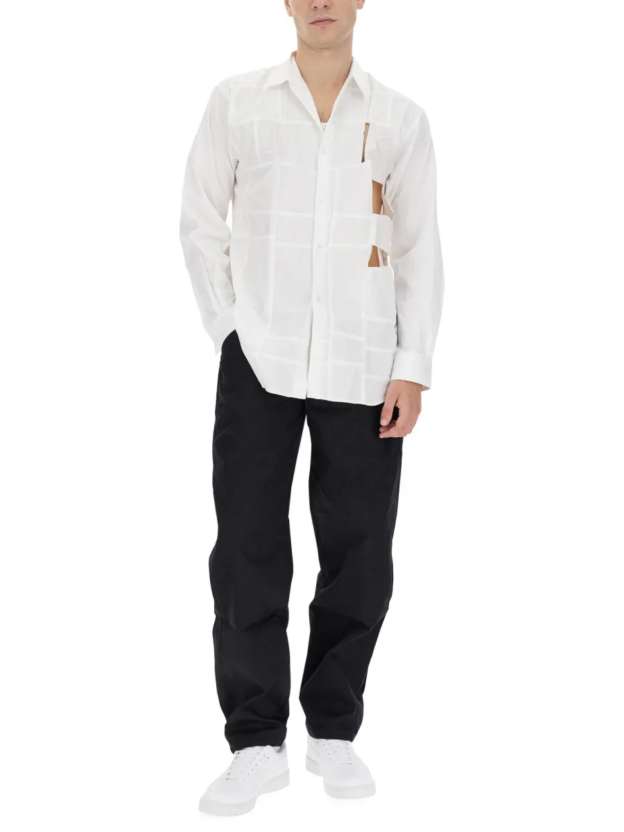 Shirt Cut-Out Buttoned Shirt