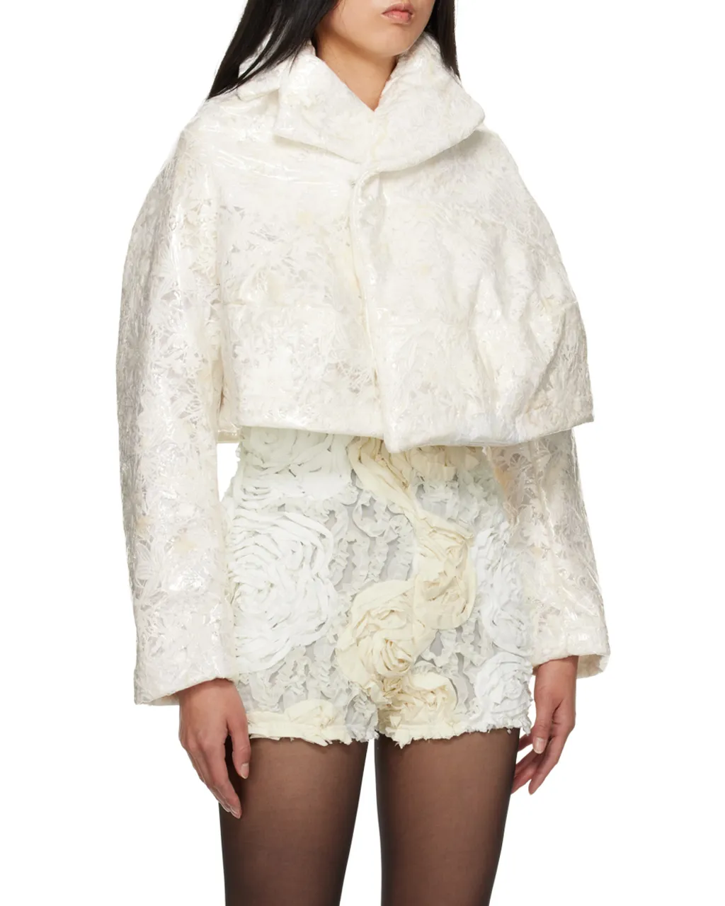 Lapel Lace Casual Jacket