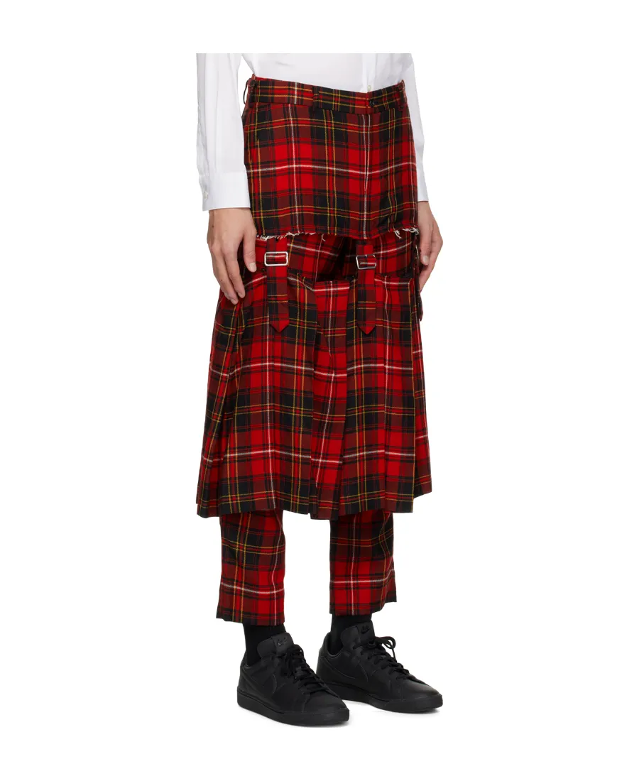 Wool Hollowed-Out Medium Length Skirt