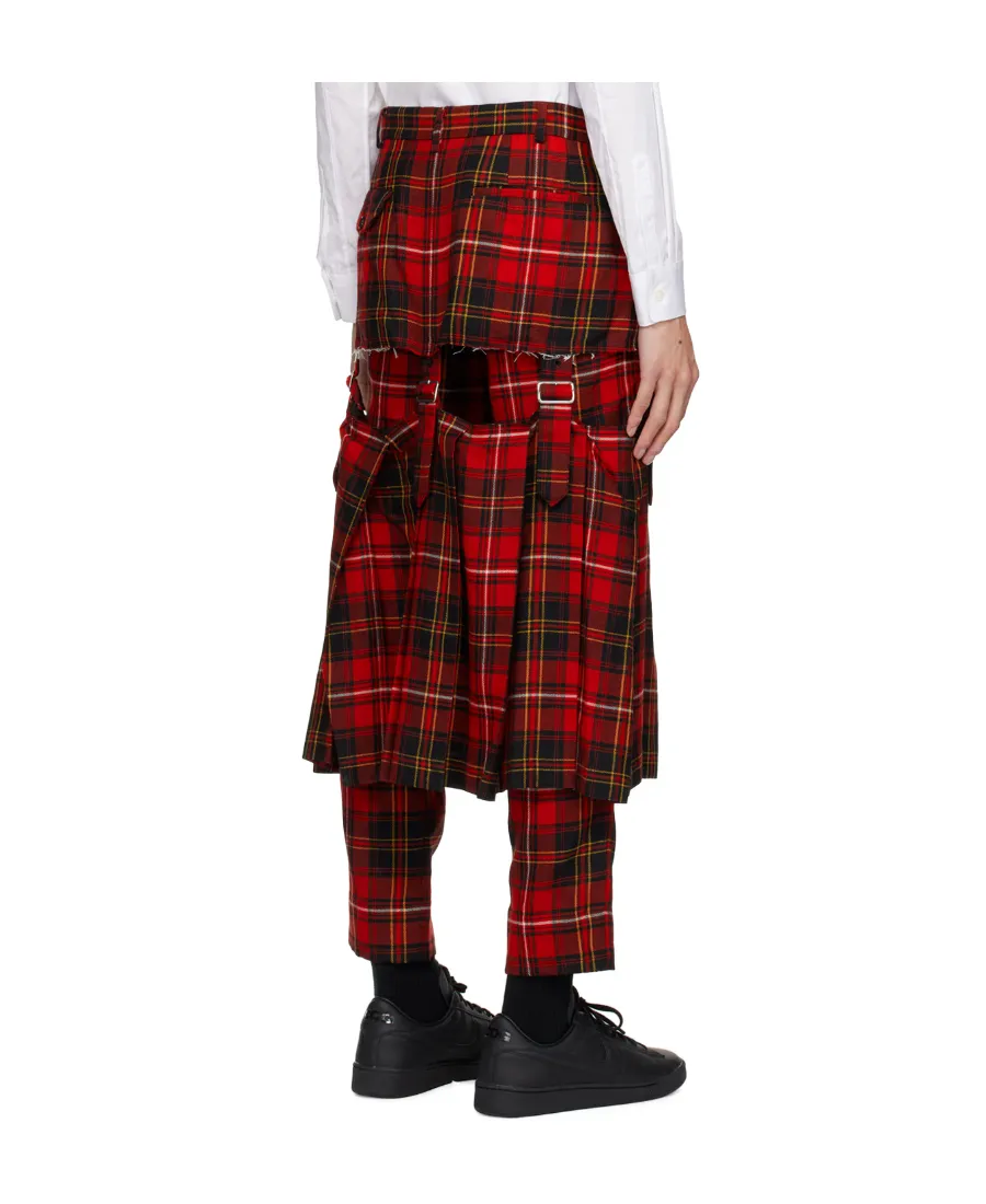 Wool Hollowed-Out Medium Length Skirt