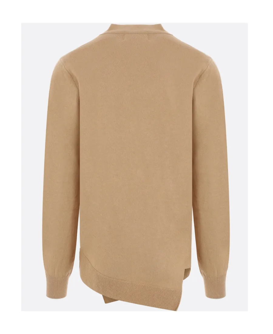 Asymmetric Wool Cardigan