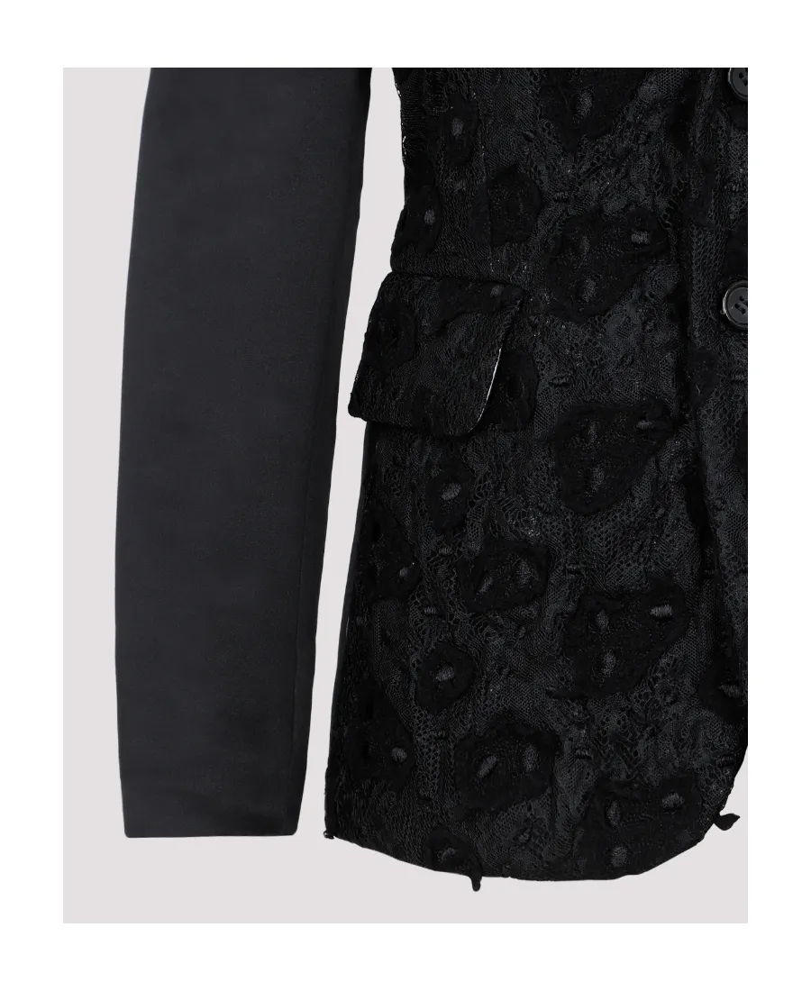 Embroidered Single Breasted Blazer
