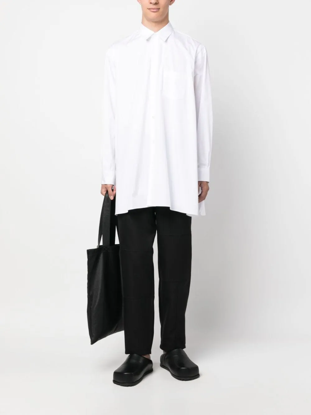 Side-Slits Cotton Shirt