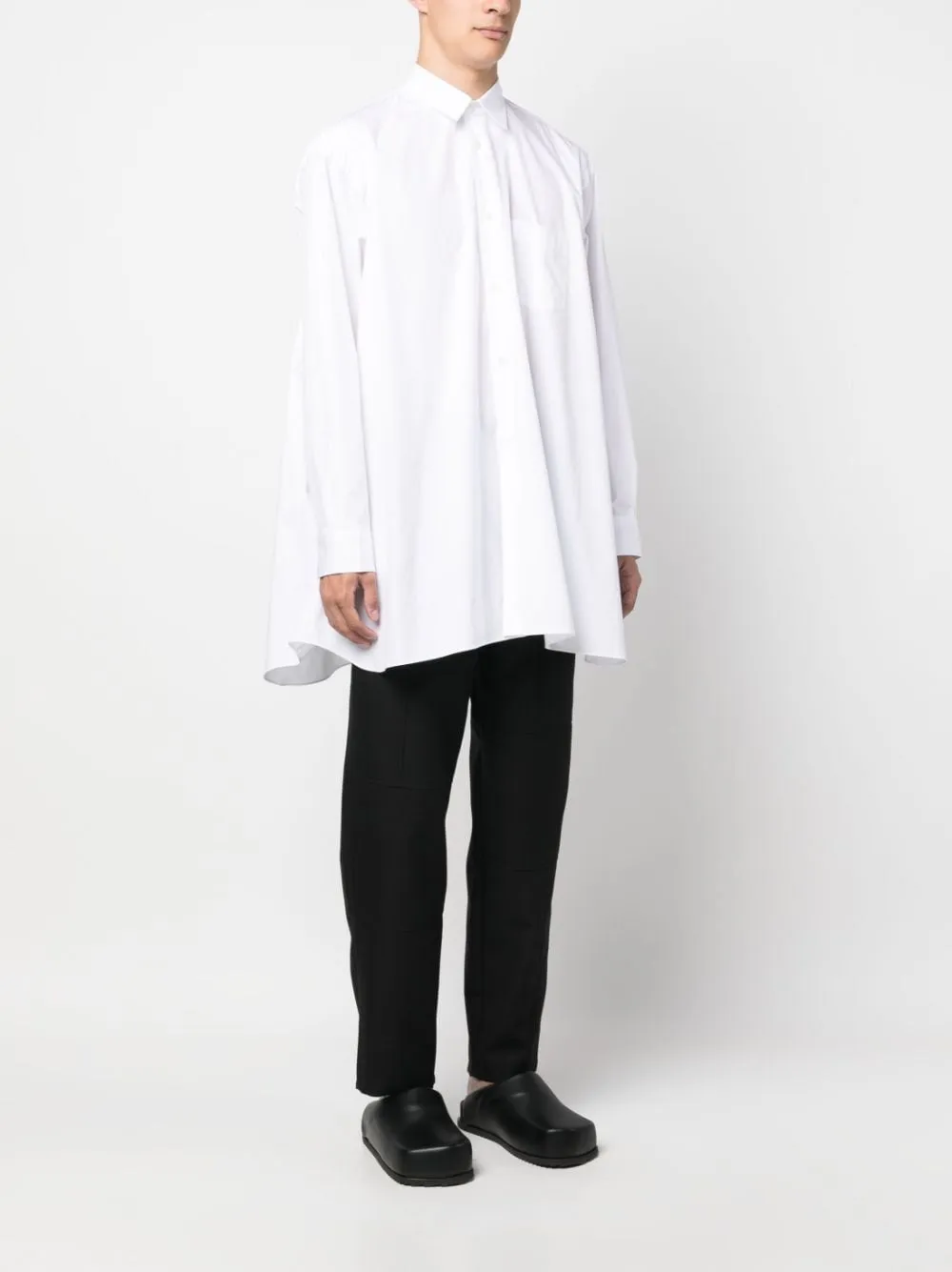 Side-Slits Cotton Shirt