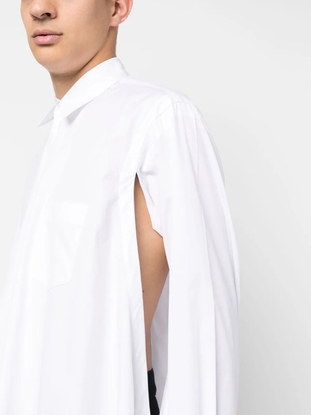 Side-Slits Cotton Shirt