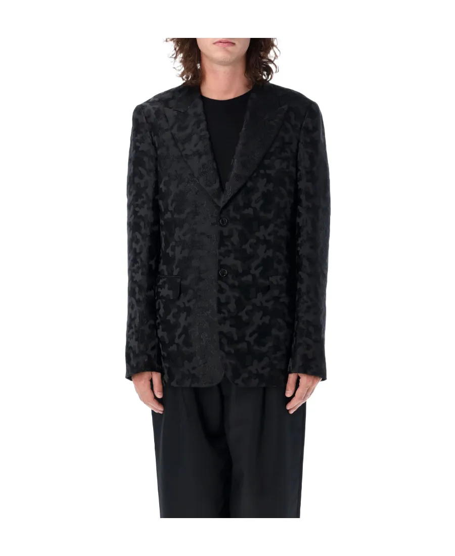 Long-Sleeved Jacquard Suit Jacket