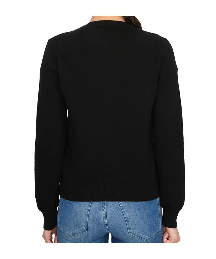 Logo-Patch Wool Cardigan