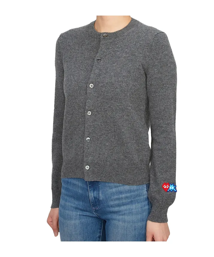 Logo-Patch Long-Sleeve Cardigan
