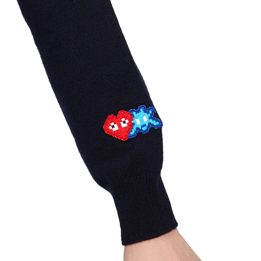 Logo Patch Wool Cardigan