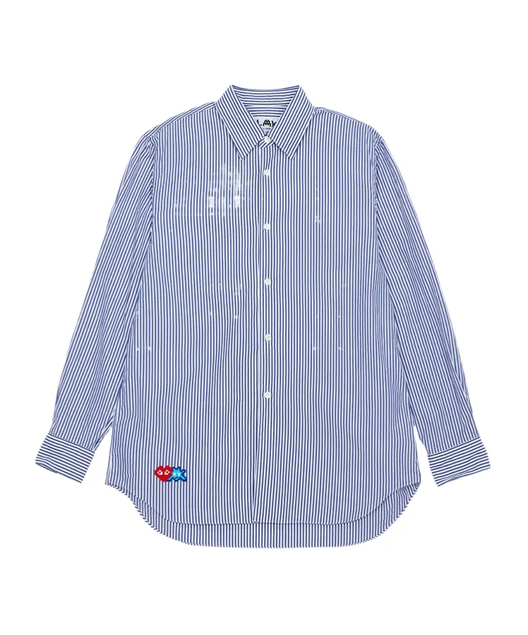 Logo-Appliqué Striped Cotton Shirt