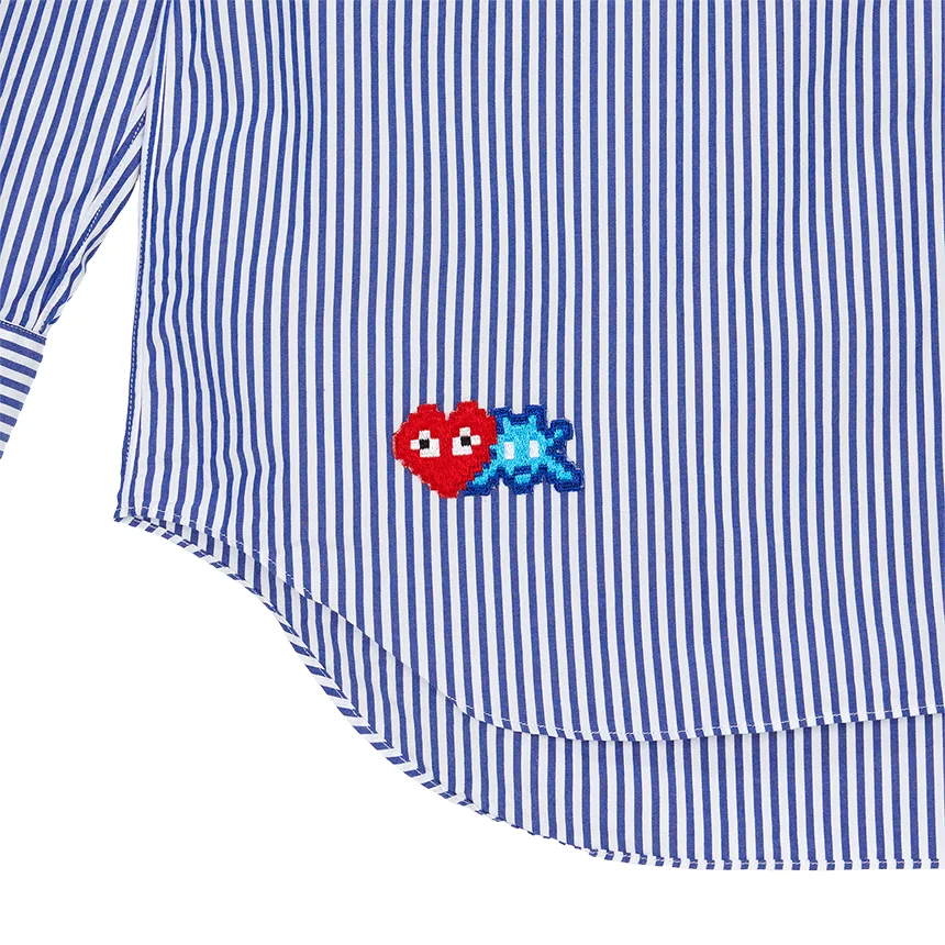 Logo-Appliqué Striped Cotton Shirt